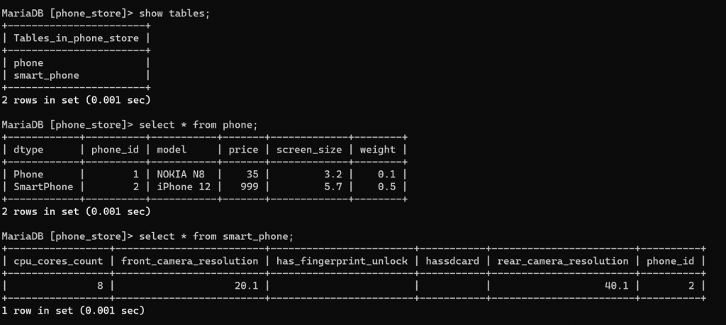New database reflects secondary table