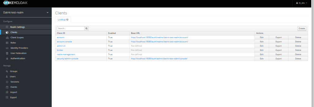Keycloak’s default clients