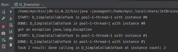 Throwing execption and handling it in Callable