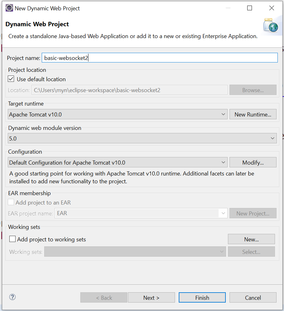 Enter project details