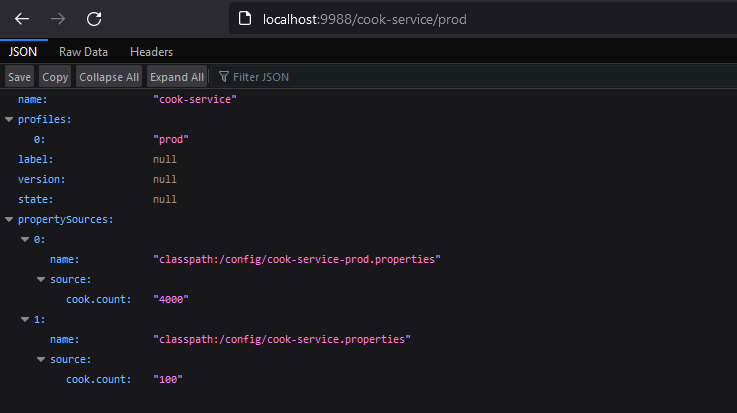 Spring cloud config server prod profile