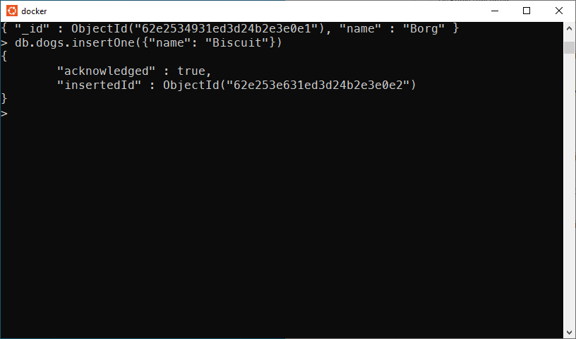 Using insertOne in MongoDB