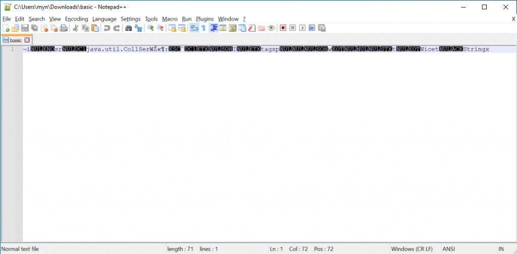 Open serialized file in a text editor