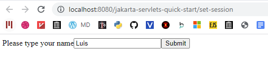 Setting session value in servlet