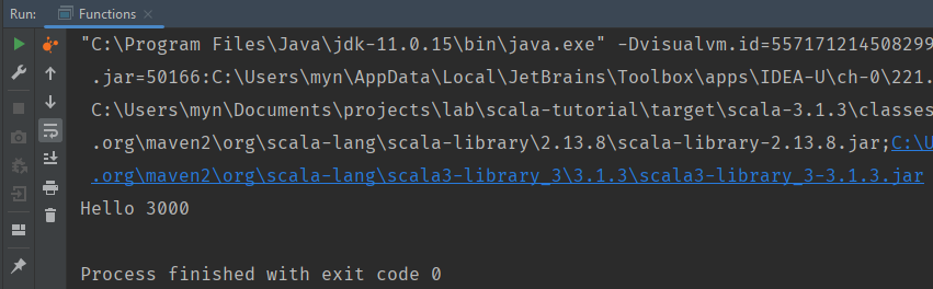 Calling function with parameters