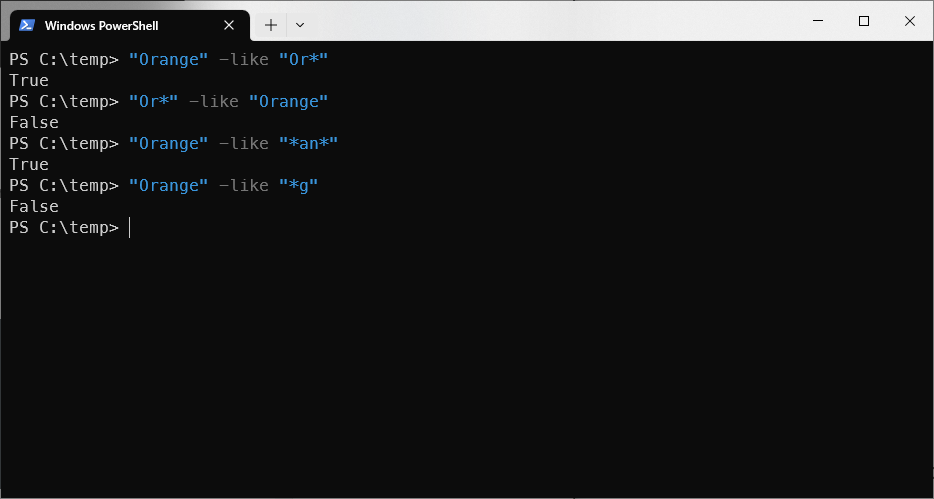 Wildcard matching in Powershell