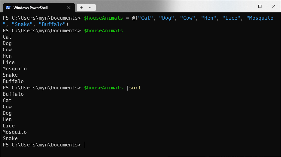 Sorting in powershell by default by alphabet, ascending