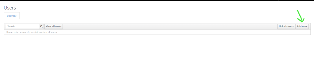 Click on add user button