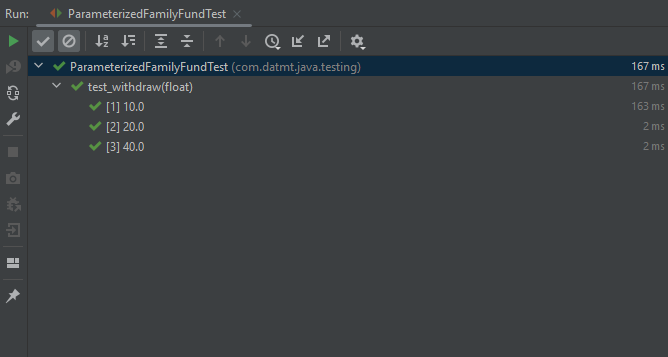 Running parameterized test