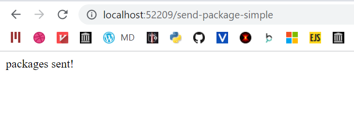 Ten messages were sent