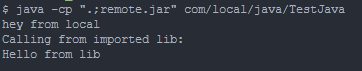 Program compiled and run with jar dependencies
