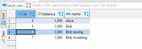 Add Bob’s investing and saving accounts