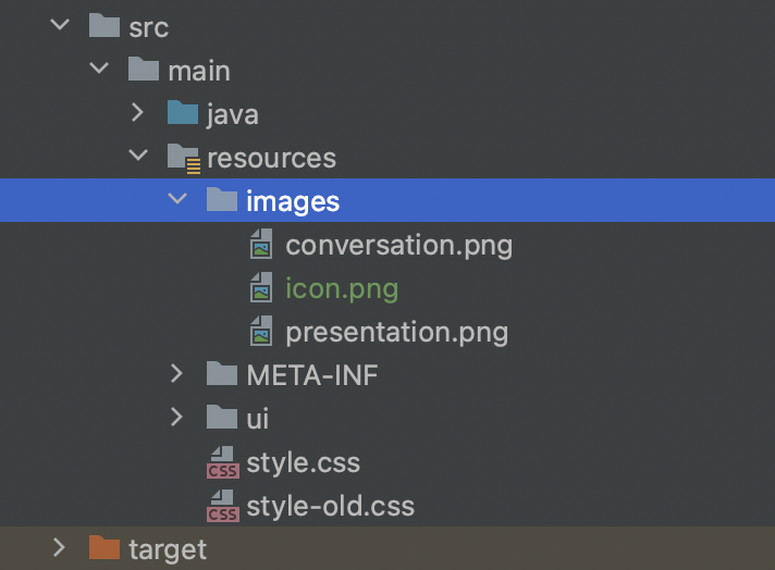 JavaFX Application folder structure