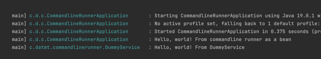 CommandlineRunner with Dependency Injection