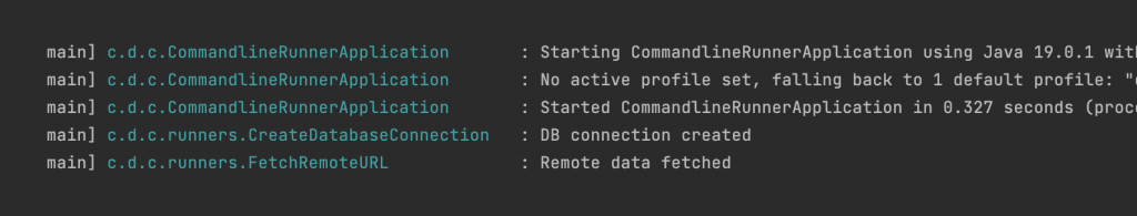Moving CommandlineRunner into components