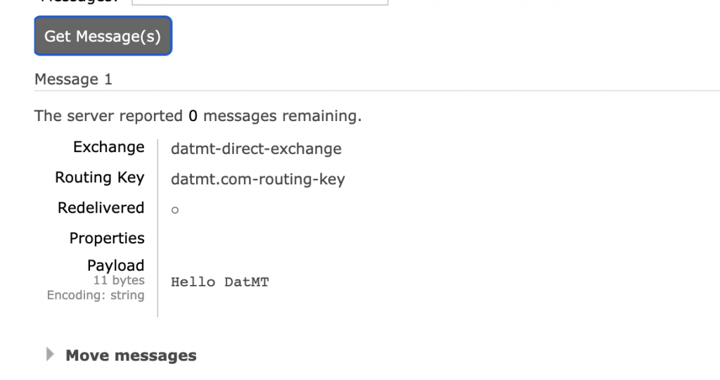 View content of the message in queue