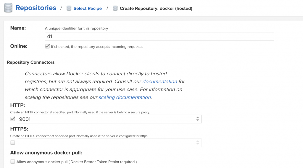 Configure new docker registry