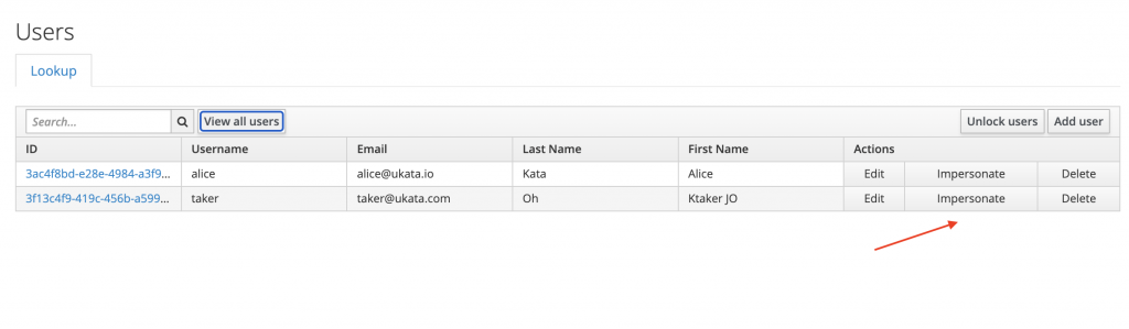 Impersonate the user to get the token