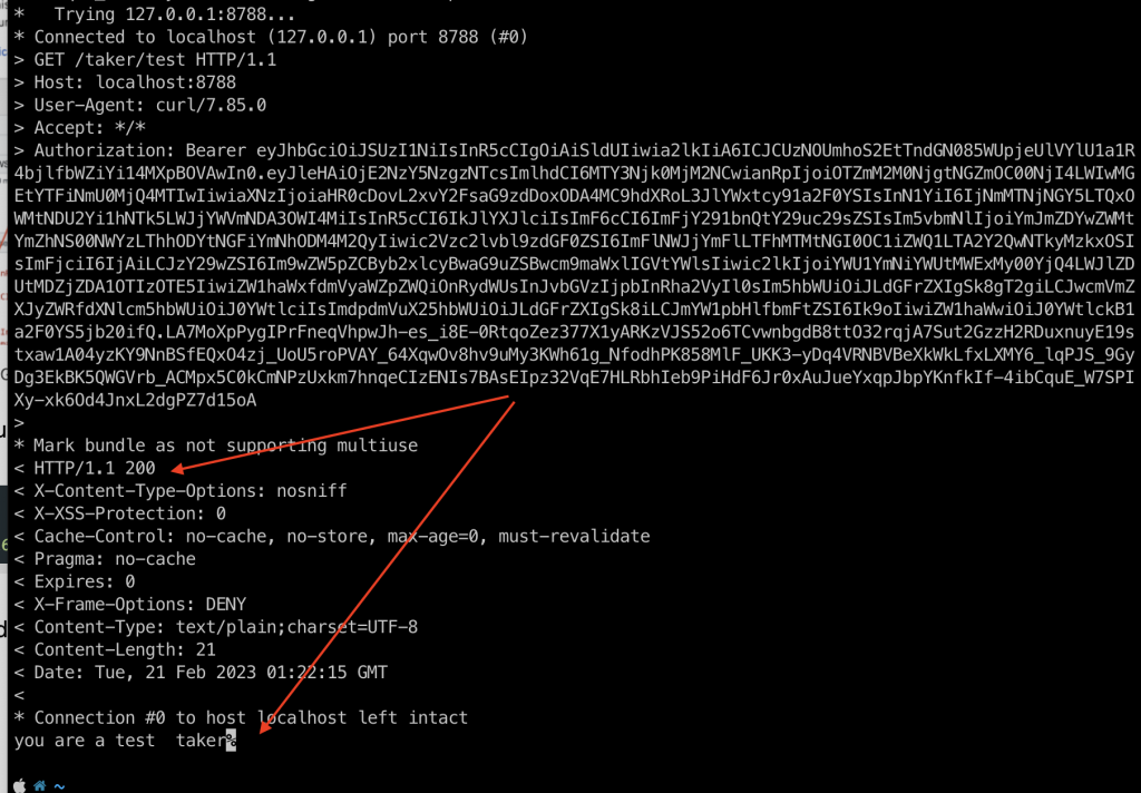 Request successfully performed on privileged endpoint