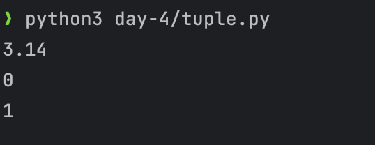 Running tuples