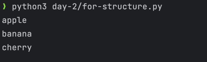 looping through a list