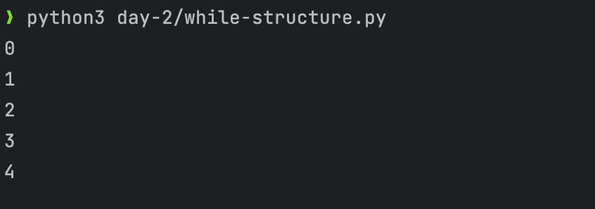 While loop in python
