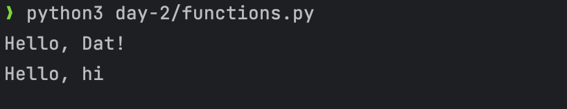 Define and call functions in python