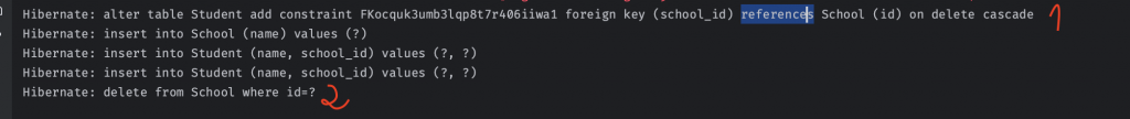 cascade deletion in database