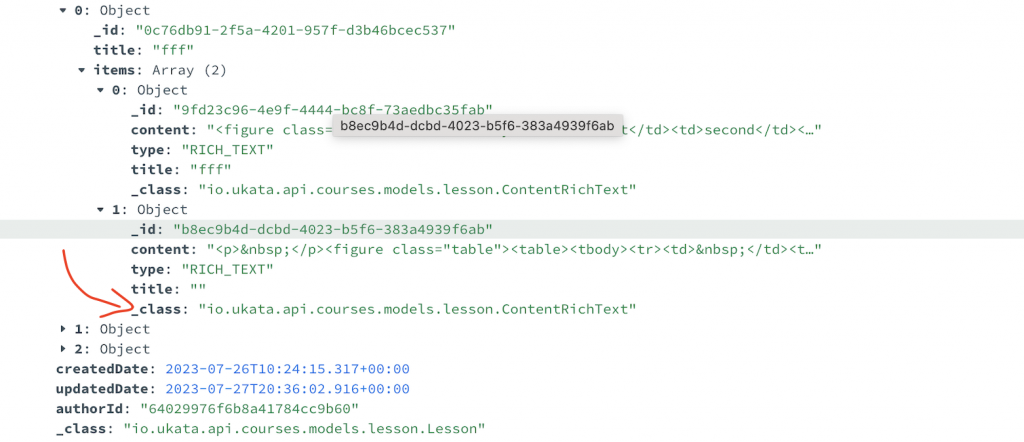 The _class field in MongoDB