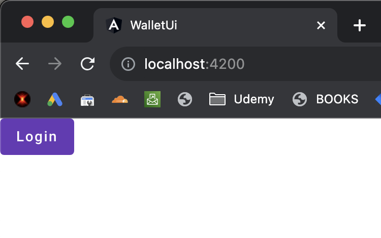 The login button