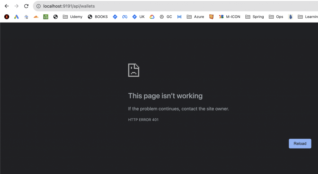 endpoint that isn’t public is not accessible without a token