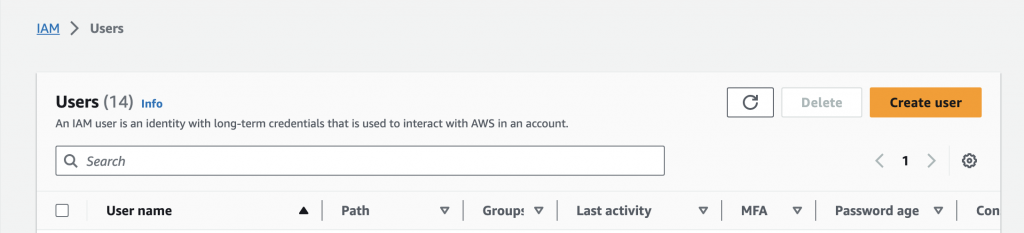 Go to s3 and create user