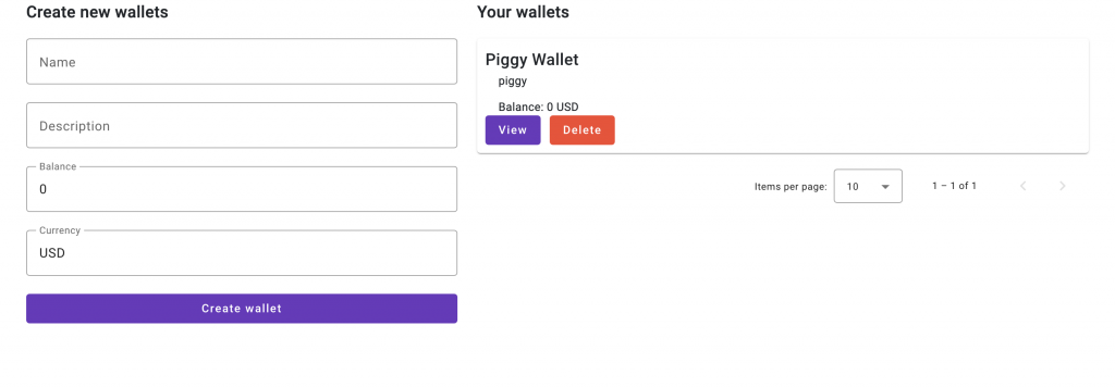 Wallet management