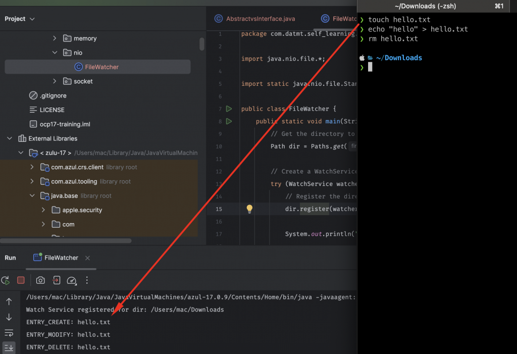 Java file watcher