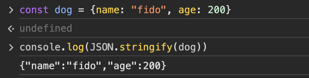 JSON.stringify regular use