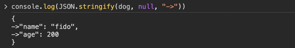 Use string instead of number in stringify